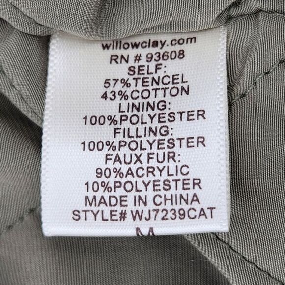 Willow & Clay Anorak Coat Parka Womens Medium Detachable Faux Fur Hood Winter - Picture 4 of 10